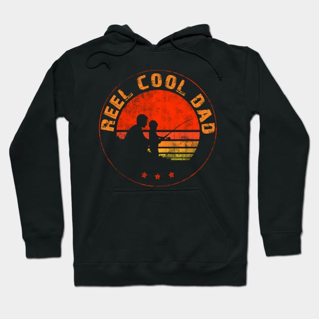 Reel Cool Dad Fishing Fathers Day Gift for Dad Hoodie by Studio Hues